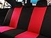 Zone Tech Universal Full Set of Car Seat Covers Racing Style- Red/Black