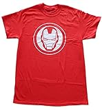 Marvel Iron Man Mask Logo Mens T-Shirt (Medium)