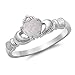 Irish Claddagh Lab Created White Opal Ring Sterling Silver Sterling Silver Sizes 3-13