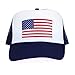 American Flag Patriotic USA Classic 5 Panel Mesh Snap Back Trucker Hat Navy