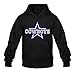 Rebecca Custom Dallas Cowboy Men's Long Sleeve Hooded Sweatshirt XL Black