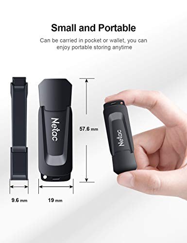 Netac 128G USB 3.0 Flash Drive, High Speed Memory Stick,Up to 90/30 MB/s(R/W) Pen Drive, Thumb Drive for Data Storage, Zip Drive and jump Drive with LED Light