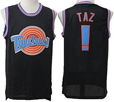 Mens Tune Squad Taz #! Mesh Space Jam Movie Jersey Black L