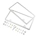 Orion Motor Tech 2 Pcs Slim Bottom US Standard Polished Stainless Steel License Plate Frame, 21pcs Screw Caps Included(Chrome)