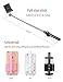 Mini Selfie Stick, Cellways Rotating Selfie Stick, with patented 360 degree rotating holder, bluetooth remote and a detachable mini tripod stand for iPhones and Android cell phones (Black/Black)