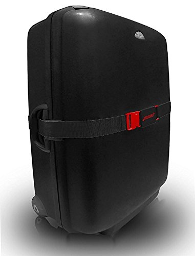 Luggage Straps, Adjustable Non-Slip Baggage Belts - Suitcase Bands for your Travel Bag (1 Item/Black)