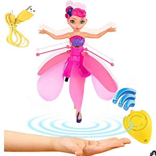 Flying Fairy Doll Girl 6 Years Old, Infrared Sensor Control Remote Control Helicopter Child Toy Teen Toy Ballet Girl Flying Princess Doll
