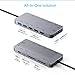 USB C Hub,GIKERSY 11 in 1 Type C Adapter with PD Charging Port,4K USB C to HDMI,2 USB3.0/3 USB2.0 Ports,MicroSD/SDXC Card Reader Compatible MacBook Air 2018/MacBook Pro,Nintendo Switch and More (Grey)