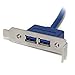 StarTech USB3SPLATELP 2 Port USB 3.0 A Female Low Profile Slot Plate Adapter