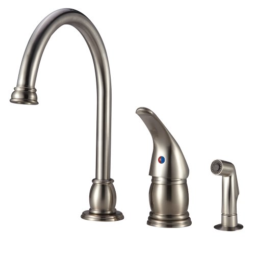 Dura Faucet RV Kitchen Faucet with High-Arc Gooseneck Styling for 5th Wheels, Trailers, Campers and Motorhomes - Features Easy Installation (Satin Nickel)