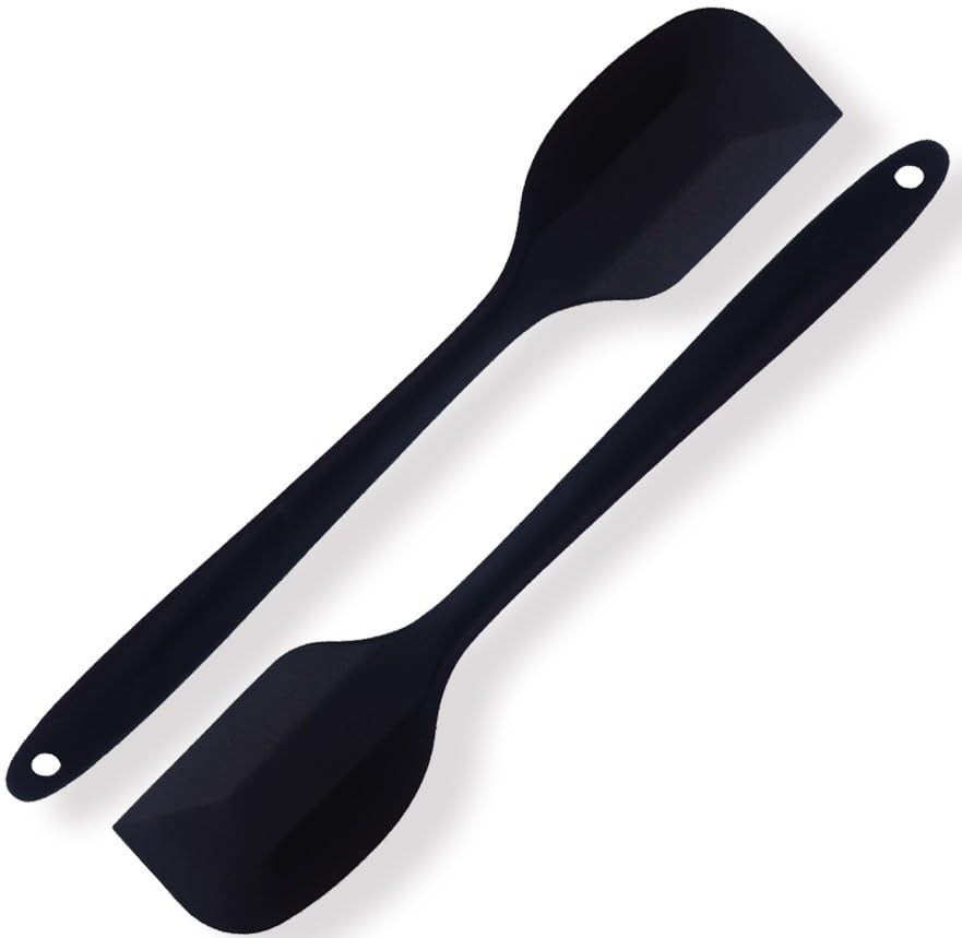 DAZISEN Multicolour Silicone Spatula - Heat Resistant Seamless Rubber Spatulas Non-Stick Spatula Silicone Kitchen Utensils Tools for Cooking Baking Mixing