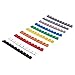uxcell - a10073000ux0066 Plastic Cable Markers Wire Cord Management Bar (Pack of 10)
