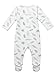 Owlivia Organic Cotton Baby Boy Girl Zip Front Sleep ‘N Play, Footed Sleeper, Long Sleeve (Size 0-18 Month) (Newborn, Leaf)