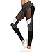 Tulucky Women Mesh Patchwork Sexy Fitness Leggings Gym Tight Yoga Pants