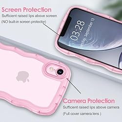 Anuck for iPhone XR Case Wavy Edge Clear Back