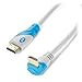 Aurum Classic Series - HDMI Cable with Ethernet High Speed (20 FT) 90 Degree (Right Angle)- Supports 3D & Audio Return Channel [Latest Version] + Velcro Cable Tie - 20 Feet