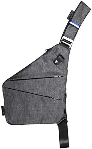 Men's Sling Bag Crossbody Backpack - Chest Shoulder Messenger Daypack With USB Port, Black - View #8