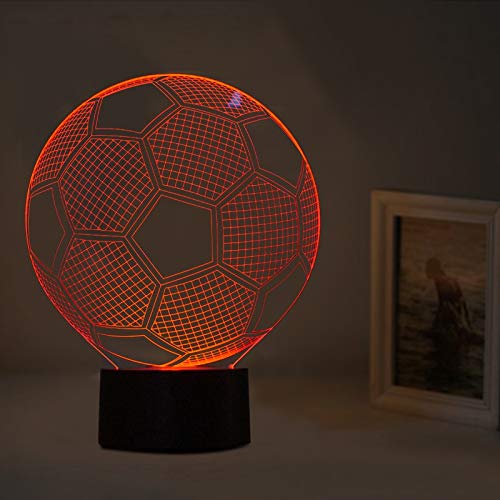 Wiscky Soccer Night Lights for Kids 3D Illusion Football Lights Lamp 7