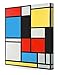 DECORARTS - Ater Piet Mondrian Composition in Blue, Red and Yellow Lithograph in Colours. Giclee Canvas Prints Wall Art for Home Decor 24x30 x1.5