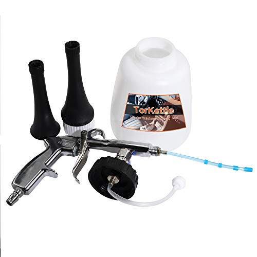 TorKettle Car Cleaning Gun High Pressure Interior Surface Washing Cleaner Tool,with Bottle, Brush,Air Sprayer Nozzle(Equipment US Edition)