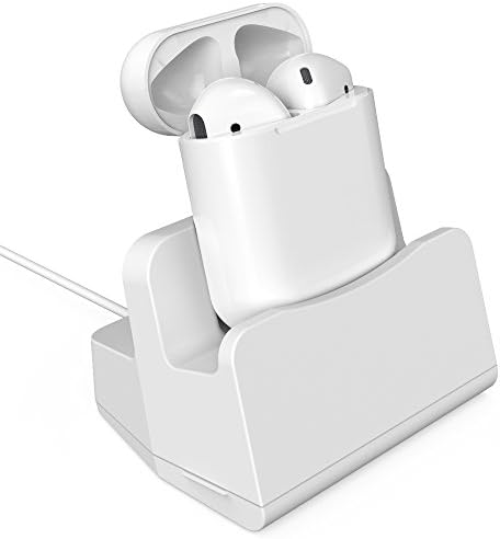 YoFeW Airpods Accessories Airpods Charging Dock Stand for Apple Airpods, Compatible with All AirPods Case, iPhone Charger Stand Dock for iPhone 7/7 Plus/6/6 Plus/5s Including Free Lightning Cable