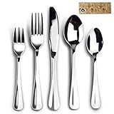 Silverware Set, Elegant Life 20-Piece Flatware Set, Stainless Steel Cutlery Set, Mirror Polishing Tableware Set Utensil Set, Knives, Forks, Spoons for Home and Restaurant, Service for 4