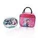 Frozen Princess Pink Zippered Insulated Food Bag + Light Blue Stainless Steel Compartment Bento Container Box with Clear Lid set for picnic