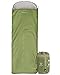 REDCAMP Ultra Lightweight Sleeping Bag For Backpacking, Comfort for Adults Warm Weather, Hooded with Compression Sack Green(87