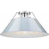 Golden Lighting 3306-3FM CH-DB Orwell - 3 Light Flush Mount-9.25 Inches Tall and 18.75 Inches Wide, Finish Color: Chrome, Sha