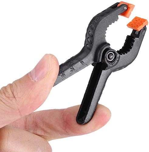 Lot de 10 pinces à ressort robustes en métal et plastique noir - Outil de bricolage - 5,1 cm