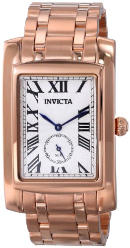 Invicta Men's 14701 Cuadro Analog Display Swiss Quartz Rose Gold Watch