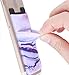 2Pack Phone Card Holder Stretchy Lycra Stick on Wallet Double Pocket Credit Card ID Case Pouch Sleeve Self Adhesive Sticker for Back of iPhone Android Smartphone (Sand Marble Purple Double Pocket)