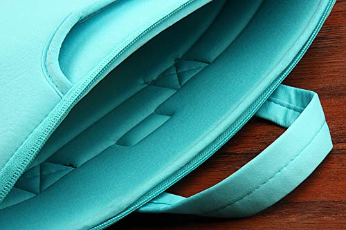 elecfan Laptop Briefcase Handbag,Compatible 13-13.3 Inch MacBook Air/Pro,HP Dell Ultrabook Notebook Tablet, Zipper Foam Carrying Sleeve Case Cover Bag,Light Blue