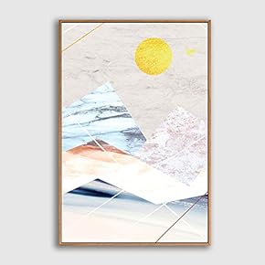 Framed Home Artwork Abstract Colorful Scenery for Living Room Bedroom