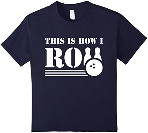 Kids This Is How I Roll Funny Bowling Shirt 8 Navy