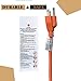 Epicord 16/3 Vinyl Outdoor Long Extension Cord 3 Prong Heavy Duty for Indoor and Outdoor (100 Feet Orange)
