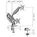 IMtKotW® Dual Arm Monitor Stand - Height Adjustable Full Motion Mechanical Spring Monitor Desk Mount with C Clamp/Grommet Base Fits 17
