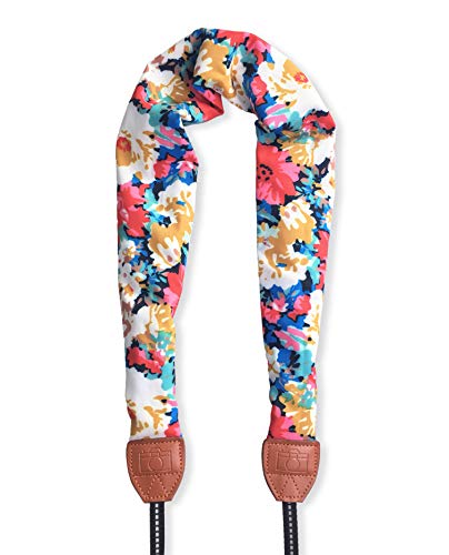 LONGTEAM Camera Strap, DSLR Camera Strap Universal Neck Shoulder Comfortable Scarf Camera Strap for Women (Flowers) - Thumbnail 5