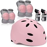 Adjustable Helmet For Ages 3-7 Years Boys Girls With Protective Gear Set Knee Elbow Pads And