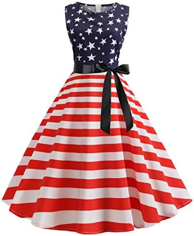 Vintage Dresses, Womens Floral Printed Sleeveless Casual Evening Party FORUU