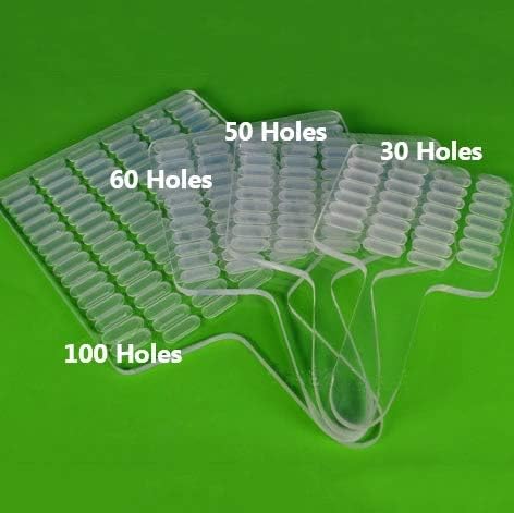 Tool Parts Manual Capsule Counter Counting Board Capsule Filler 30/50/60/80/100 Holes/Organic glass - (Color: 100holes, Specification: 3)