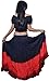 Wevez Women’s 12 Yards American Belly Dance 4 Tiered Long Cotton Skirt (BRM)