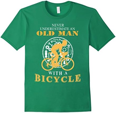 Men's Bicycle Accessories - Old Man with a Bicycle 3XL Kelly Green