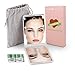 LED Lighted Travel Makeup Mirror, Handheld Illuminated Compact Mirror, Portable Folding Cosmetic Mirror with Light, Touch Dimmable, 1X & 2X Magnification, Upgraded Brightness, White,Gift