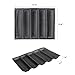 FETESUR Silicone Perforated Baking Forms Sandwich Mold French Baguette Bread Pan Food Mat 5 Loaf Non-Stick Baking Liners