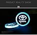 Sparkle-um LED Car Cup Holder Lights for Toyota, 7 Colors Changing USB Charging Mat Luminescent Cup Pad, LED Interior Atmosphere Lamp（2pcs）