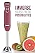 Chefman Immersion Stick Hand Blender Stainless Steel Shaft & Blades, Powerful 300 Watt Ice Crushing & Soap Making 2-Speed Control One Hand Mixer, Soft Silk Touch Grip - Marsala