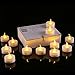 Homemory LED Tea Lights Flickering, Long Lasting Battery Tea Light Candles for Home Decor and Seasonal Celebration (Amber Yellow)