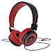 Besom Kids Headphones, i66 for Boys Girls Teens Children Toddler Stereo Adjustable Foldable Tangle-Free Cord 3.5mm Jack Wired Over-Ear Headset for iPad iPhone Computer MP3/4 Kindle Tablet (Red)