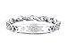 VNOX Free Engraving-12MM Medical Alert ID Special Link Chain Double Lobster Clasp Stainless Steel Bracelet